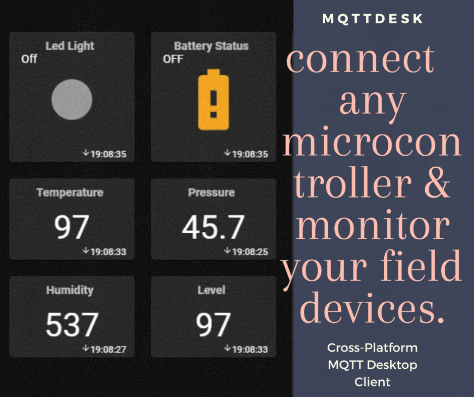 MqttDesk Demo - Connect any microcontroller & monitor your field devices